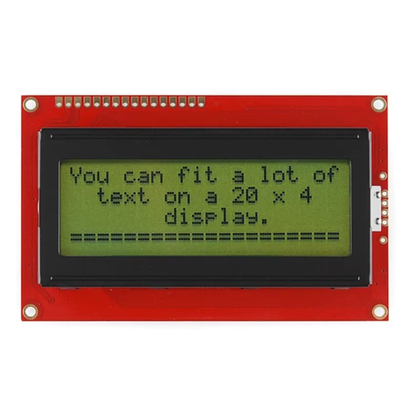 Базовый ЖК-дисплей 20x4 символов - черный на зеленом, 5 В
