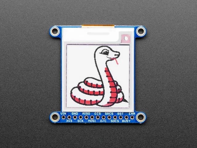 Adafruit 1,54 дюйма, 152 x 152, трехцветный дисплей на электронных чернилах/бумаге и SRAM