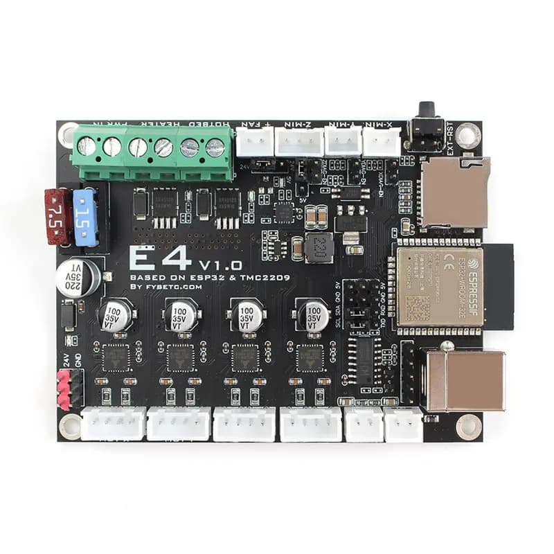 Плата FYSETC E4 со встроенным Wi-Fi и Bluetooth 4 шт. TMC2209 240 МГц 16M флэш-плата управления 3D-принтером на базе 3D-принтера