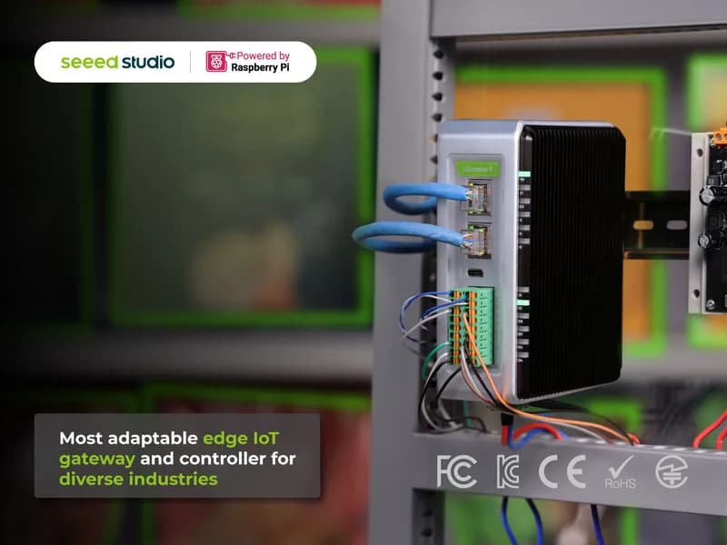 reComputer R1124-10 — шлюз и контроллер Raspberry Pi IoT, на базе CM4, с поддержкой AI | 4 ГБ ОЗУ, 16 ГБ eMMC