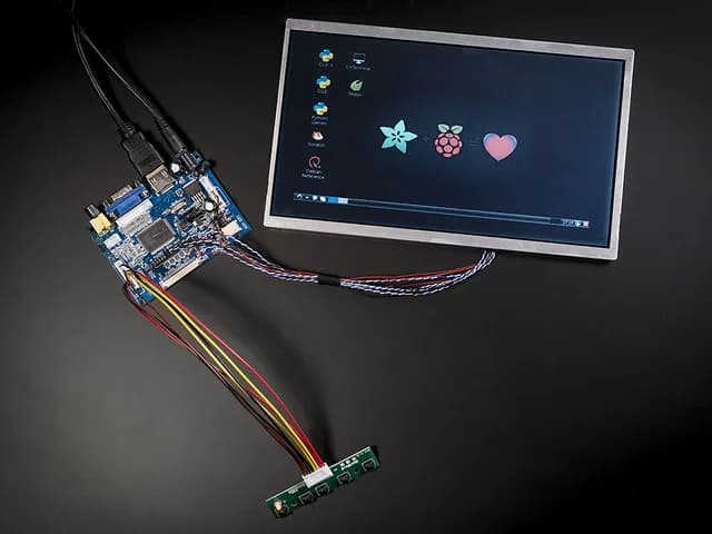 Дисплей Pixel Qi 10 дюймов с контроллером — 1024x600 HDMI/VGA/NTSC/PAL
