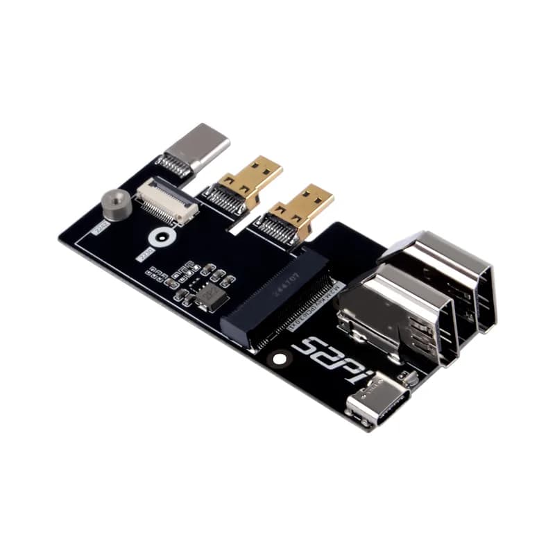 Многофункциональный адаптер Micro HDMI-HDMI 52Pi для Raspberry Pi 5, со слотом PCIe 3.0x1 M.2, поддержкой SSD M.2 NVMe 2230 2242