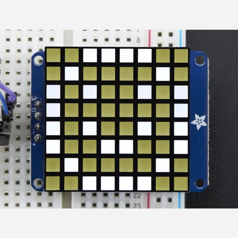 Маленькая 1,2 8x8 Яркая квадратная светодиодная матрица + рюкзак - белый