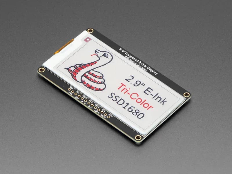 Adafruit 2,9-дюймовый красный/черный/белый дисплей eInk - THINK INK - набор микросхем SSD1680