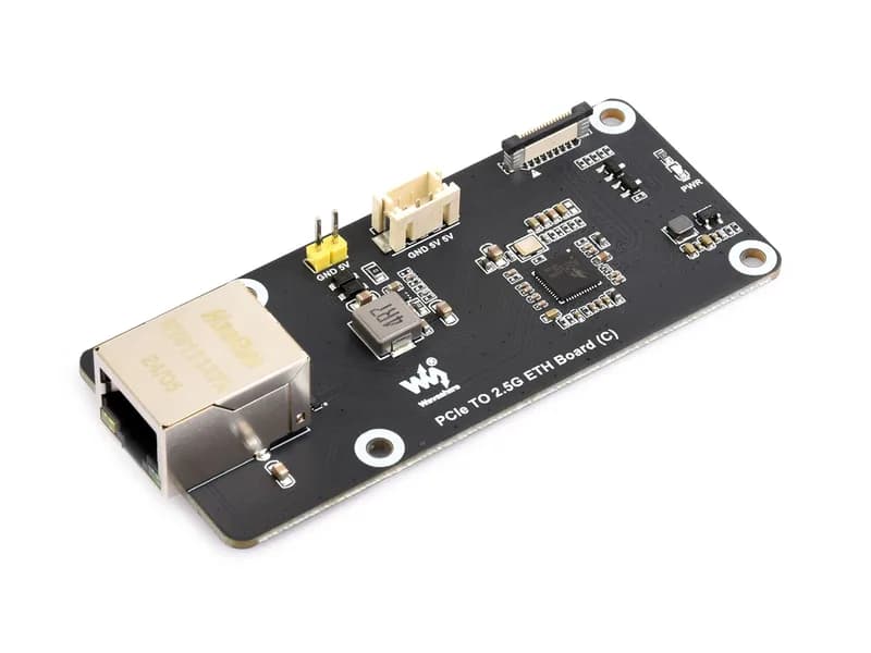 PCIe TO 2.5G ETH (C) для Raspberry Pi 5, поддерживает ОС Raspberry Pi, без драйверов, Plug And Play